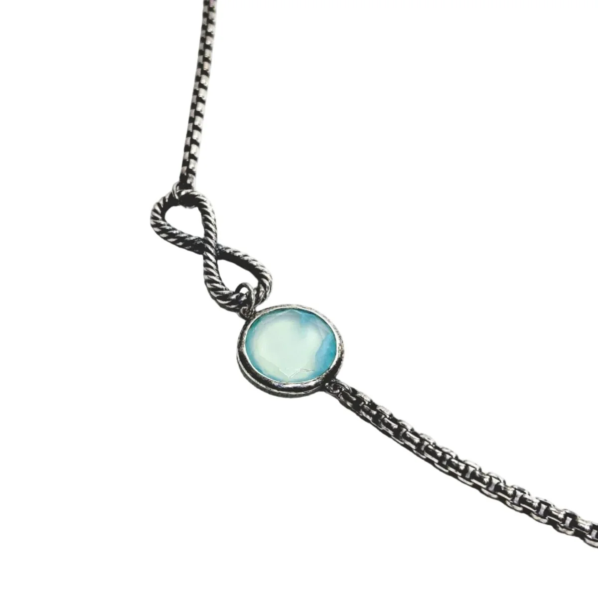 Collier Sautoir DAVID YURMAN en argent et calcédoines - Image 3