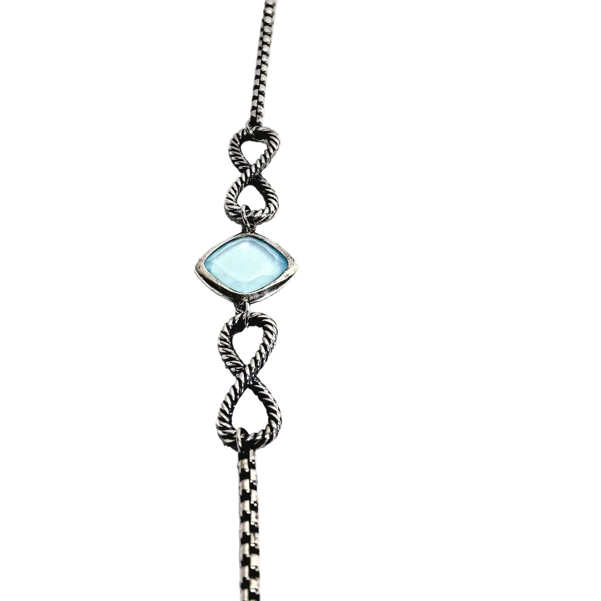 Collier Sautoir DAVID YURMAN en argent et calcédoines - Image 4