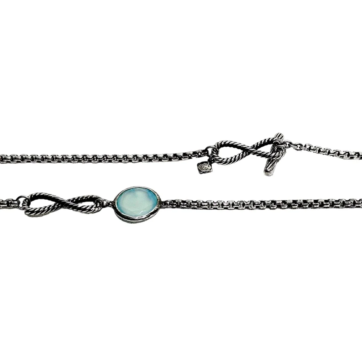 Collier Sautoir DAVID YURMAN en argent et calcédoines - Image 5