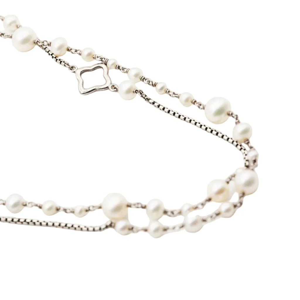 Collier Sautoir DAVID YURMAN en argent et perles de culture - Image 3