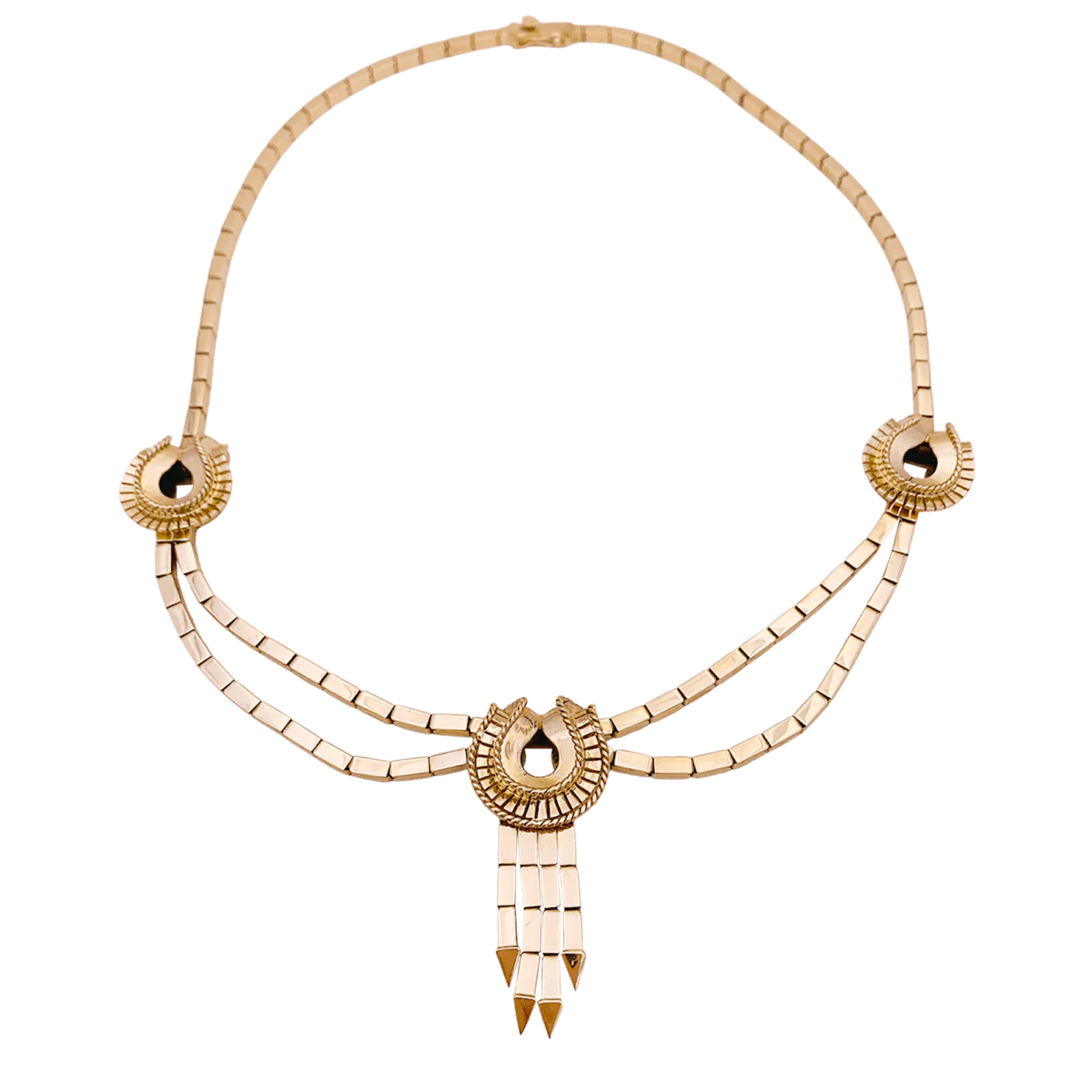 Collier-Sautoir draperie en or rose - Image 4