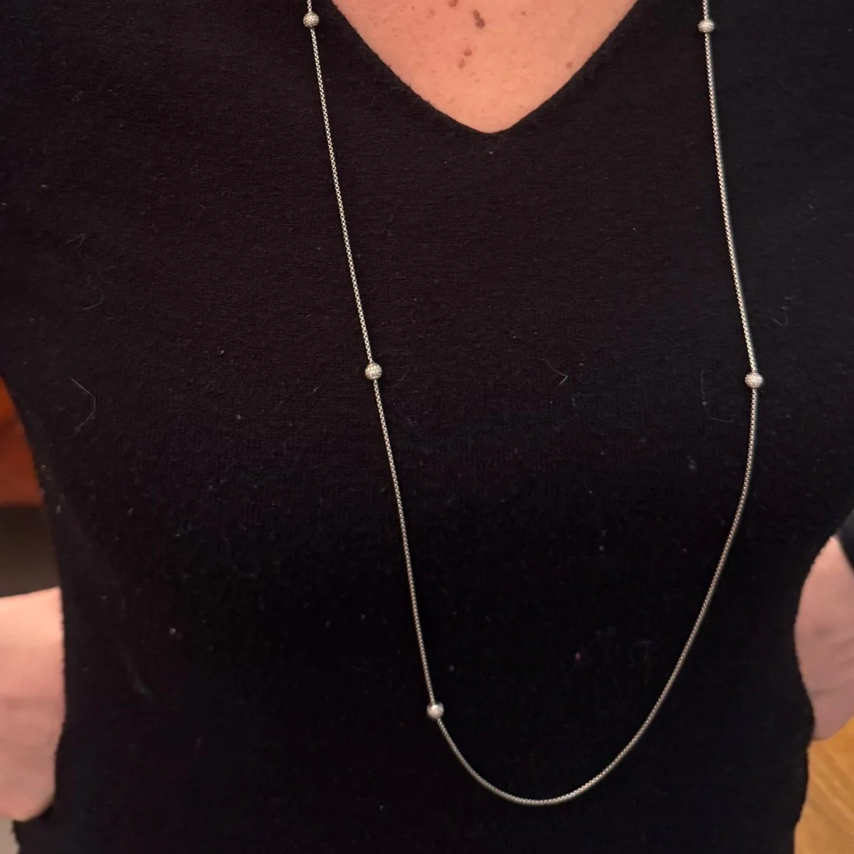 Collier Sautoir DAVID YURMAN en argent et diamants - Image 2