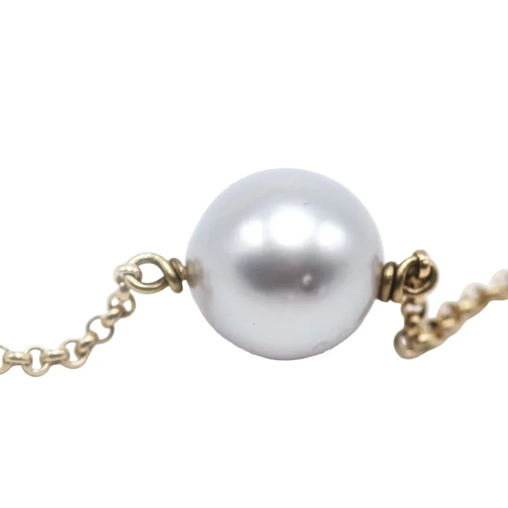 Collier Sautoir en or jaune et perles - Image 4