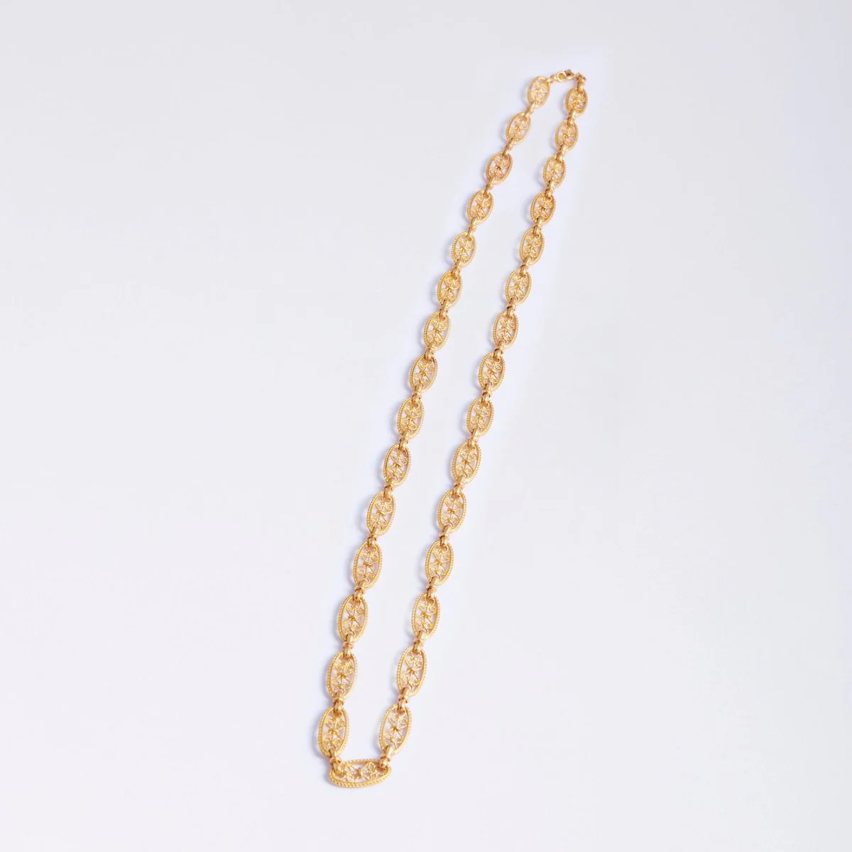 Collier Sautoir filigrané en or jaune - Image 3