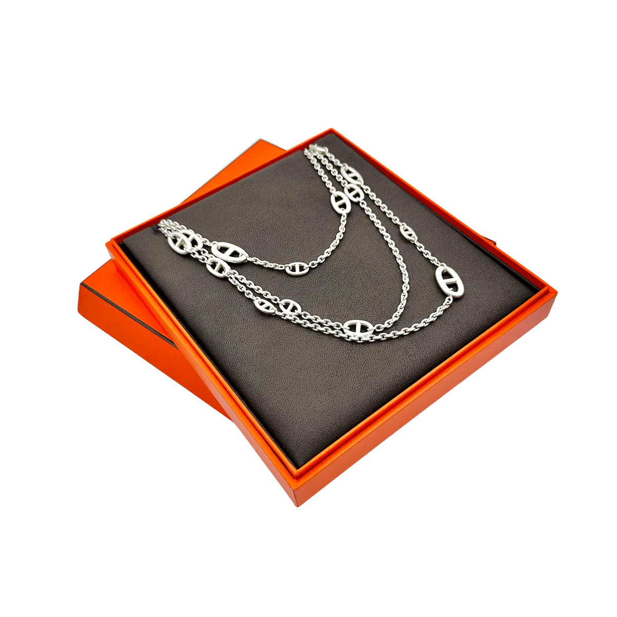 Collier Sautoir HERMÈS "Farandole" en argent - Image 5