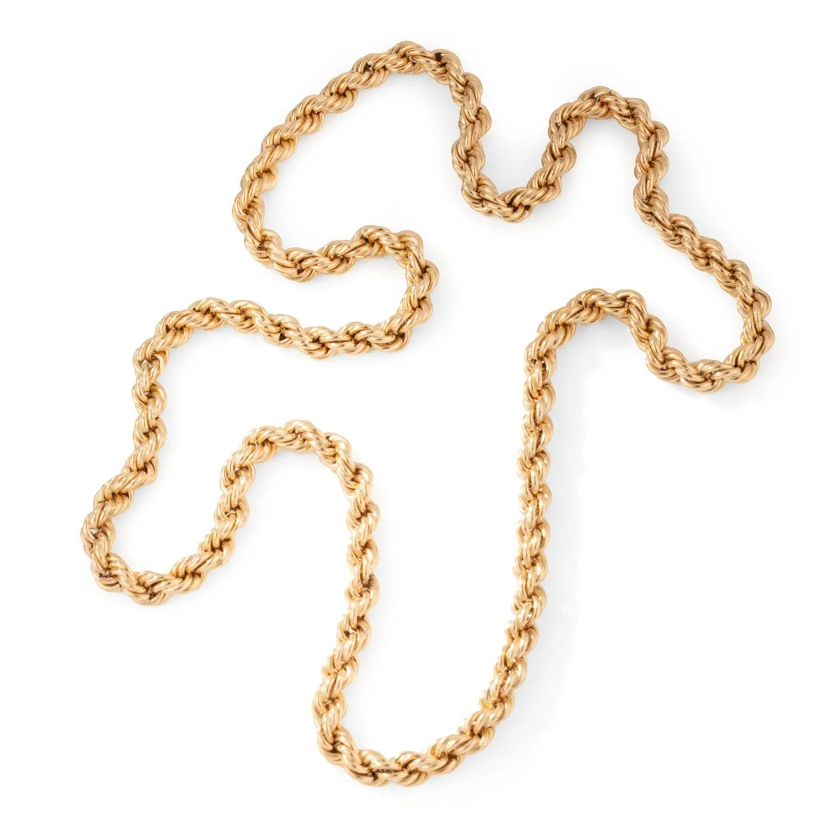Collier Sautoir maille polonaise en or rose - Image 6