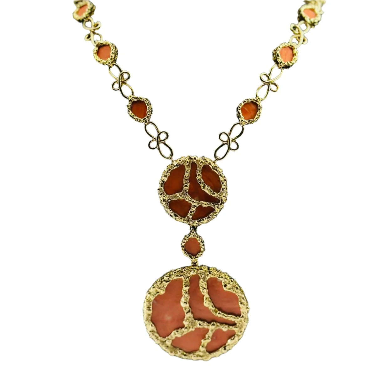 Collier Sautoir MAUBOUSSIN en or jaune et corail