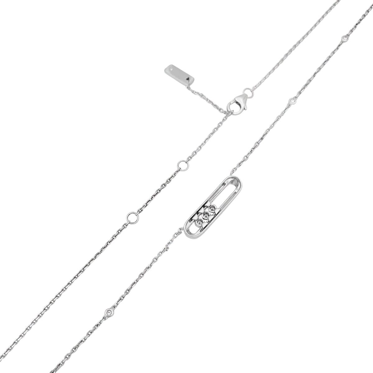 Collier-Sautoir MESSIKA, "Baby Move", or blanc et  diamants - Image 5