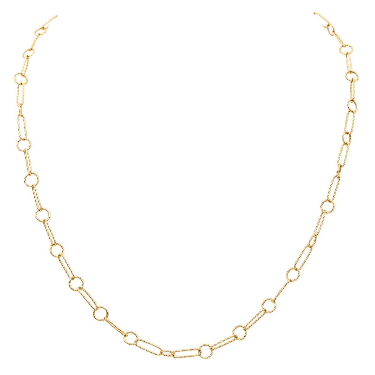 Collier Sautoir filigrane en or jaune - Image 2
