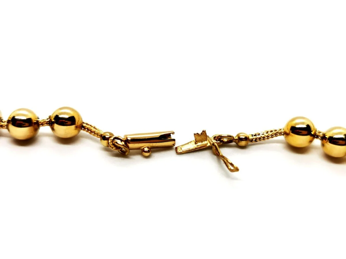 Collier Sautoir boules en or jaune - Image 4