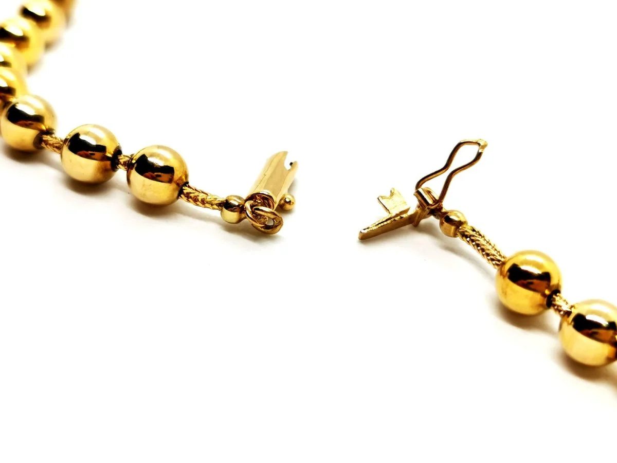 Collier Sautoir boules en or jaune - Image 5