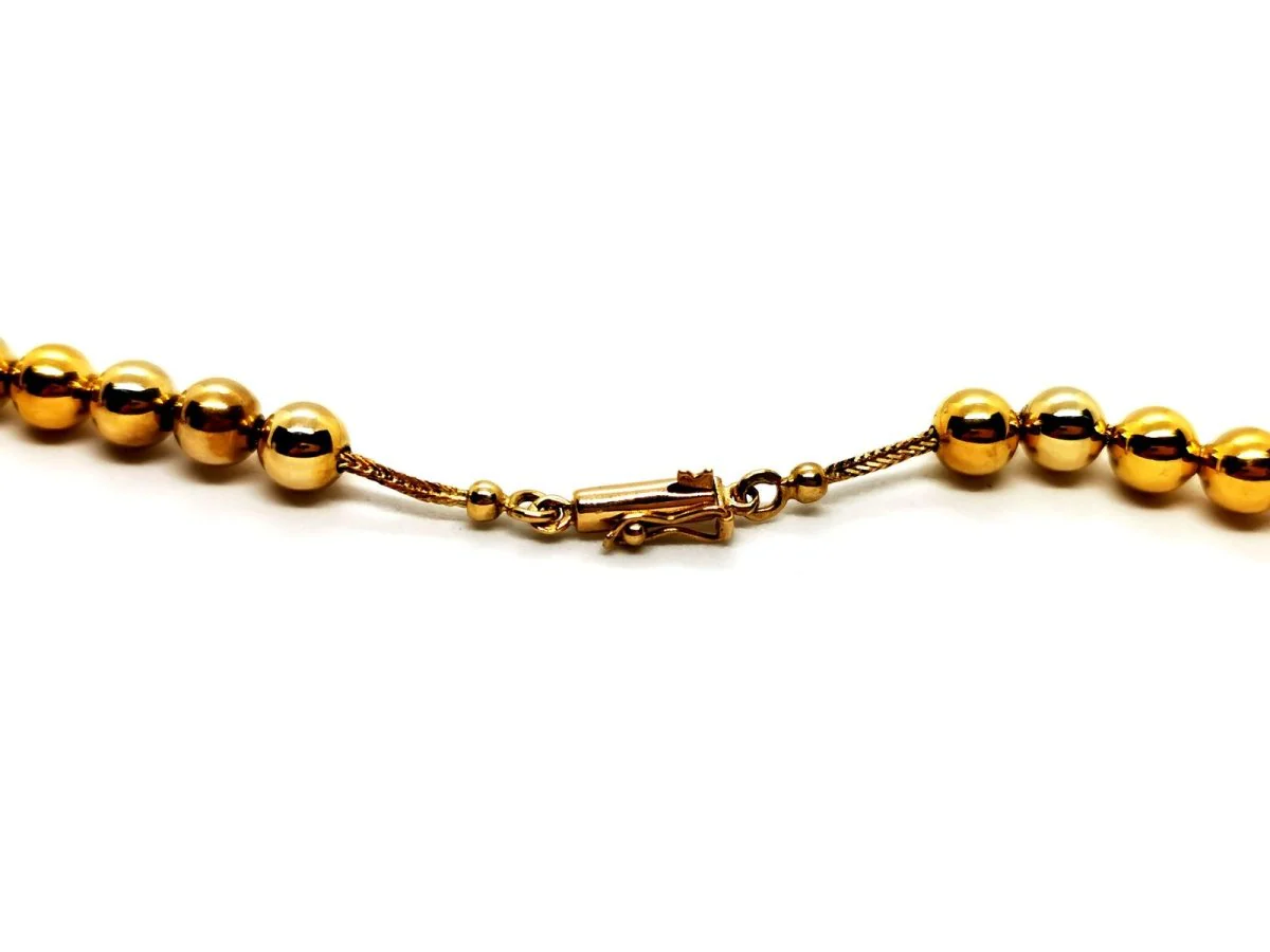 Collier Sautoir boules en or jaune - Image 6