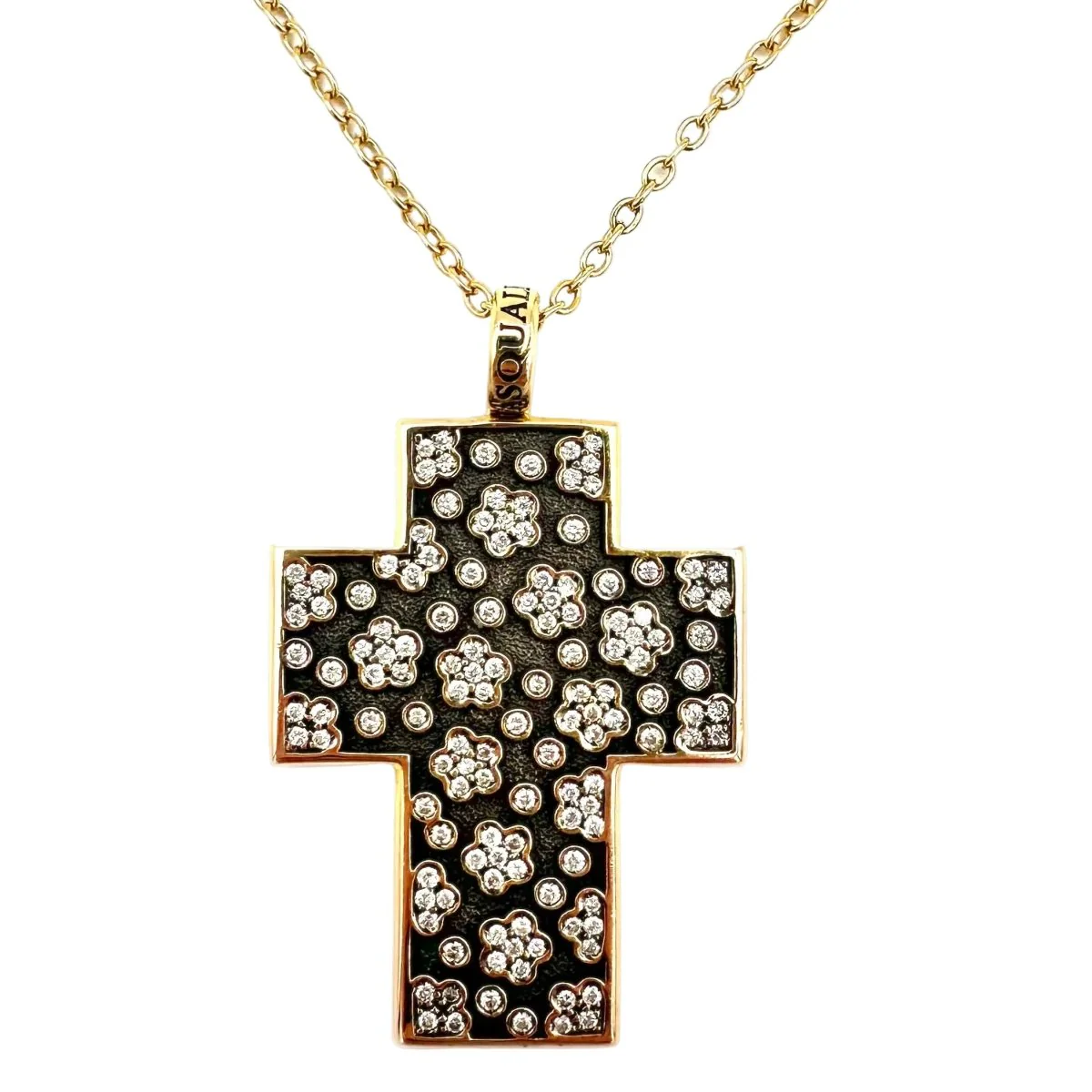 Collier Sautoir PASQUALE BRUNI "Ricami" en or rose, rubis et diamants