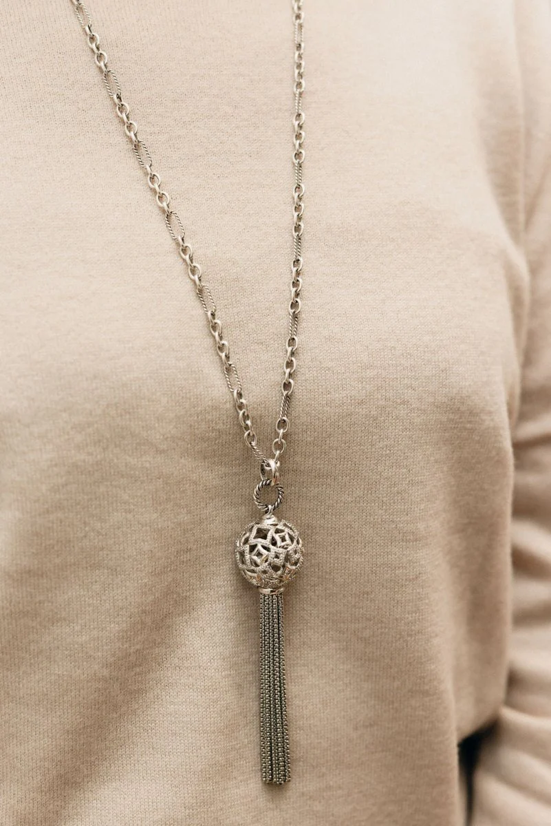 Collier Sautoir DAVID YURMAN en argent et diamants - Image 2