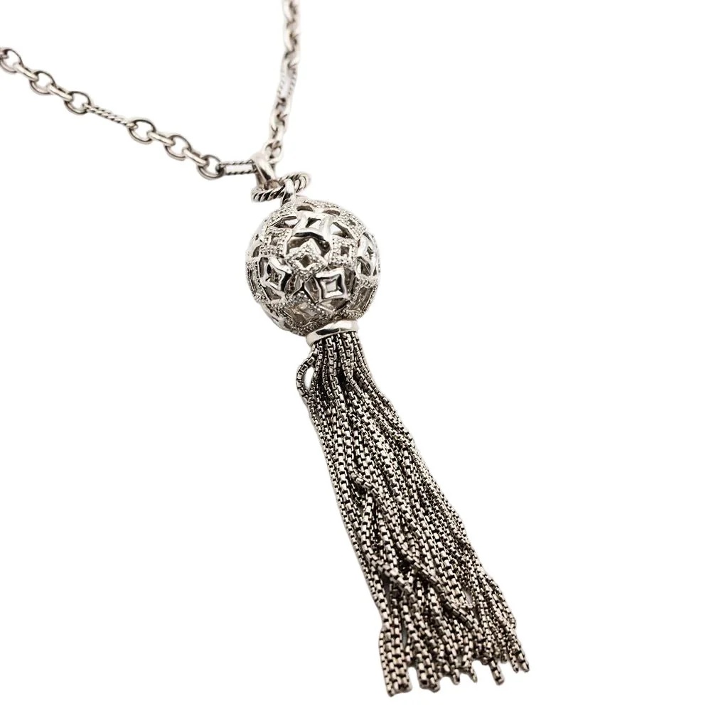 Collier Sautoir DAVID YURMAN en argent et diamants - Image 3