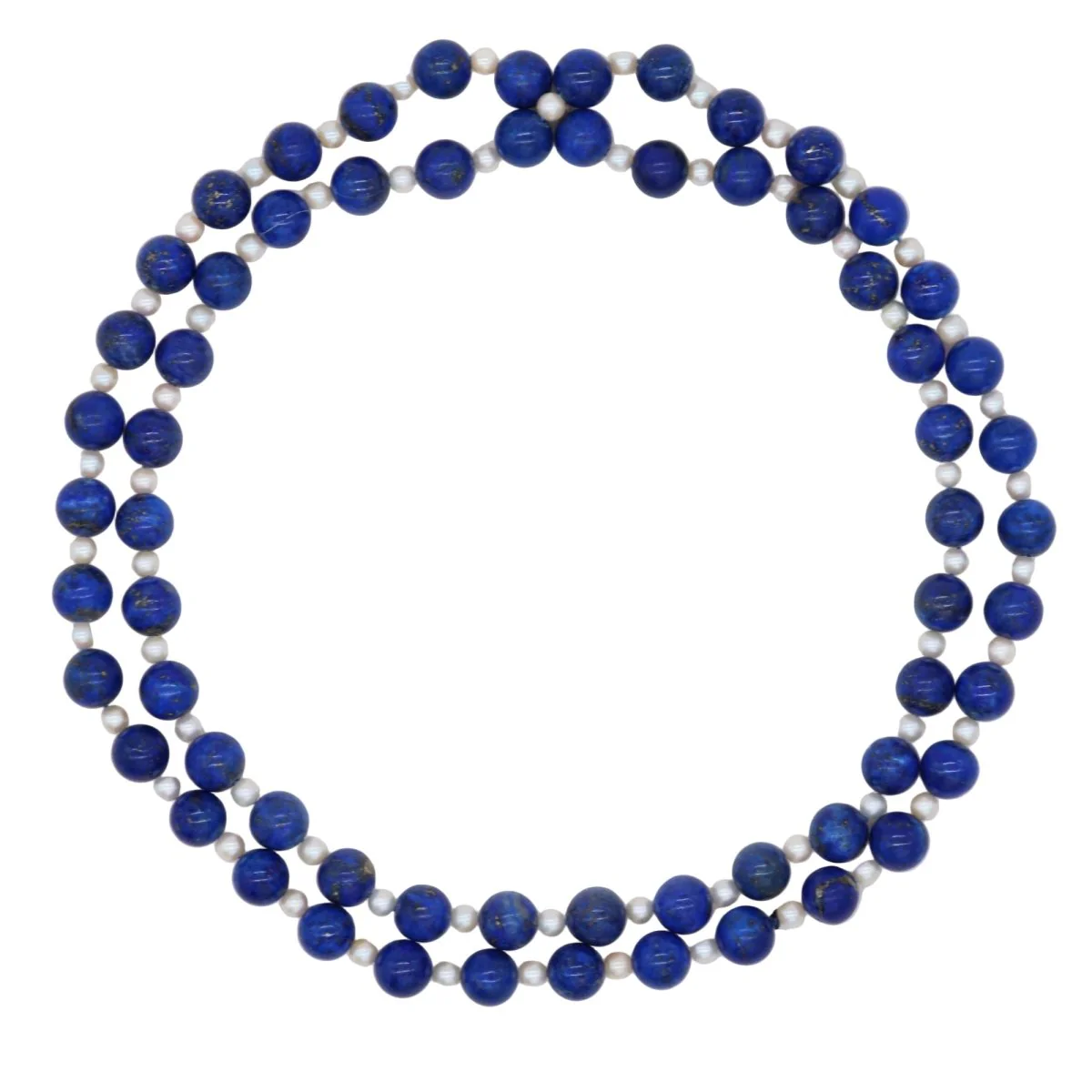 Collier Sautoir en lapis-lazuli et perles - Image 3