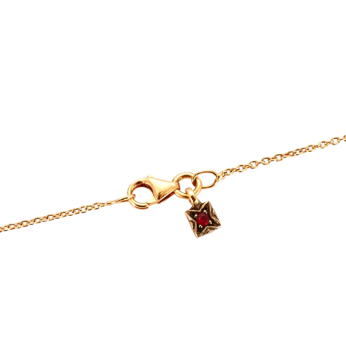 Collier Selim Mouzannar Chaîne en or rose, tourmaline, rubis et diamants - Image 3