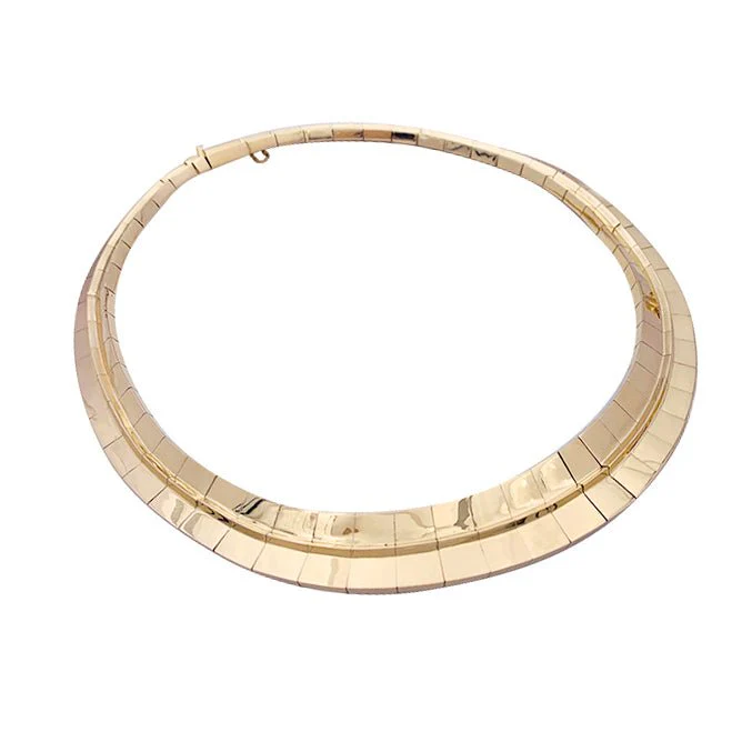 Collier tubogas en or rose