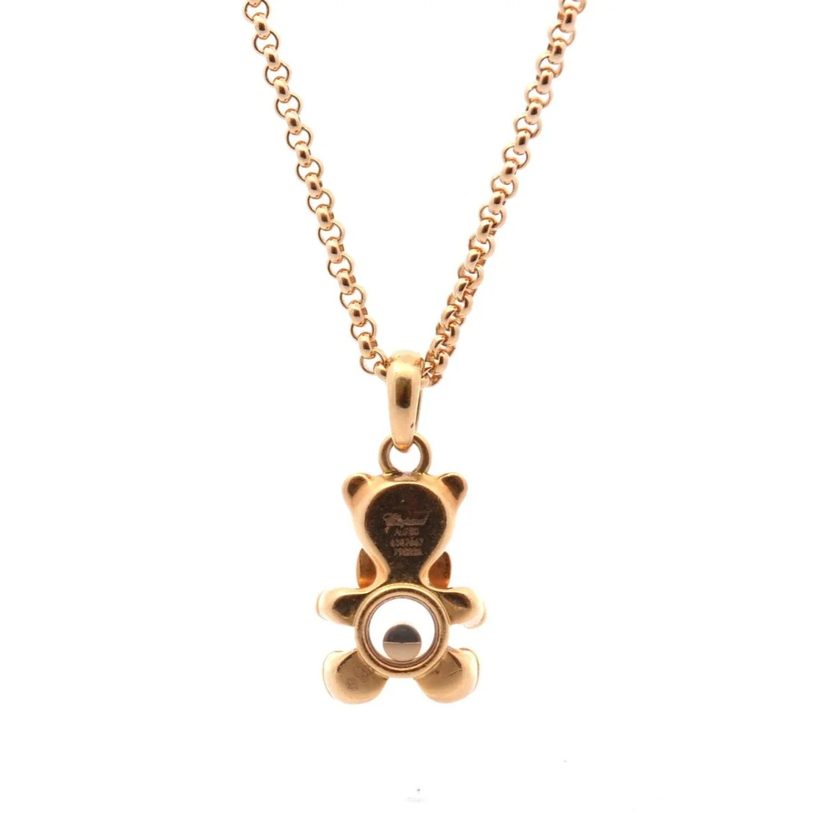Collier CHOPARD "Happy Diamonds" en or jaune, rubis, saphirs et diamant - Image 2