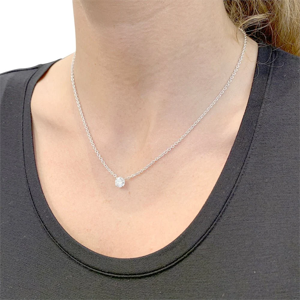 Collier solitaire diamant - Image 4