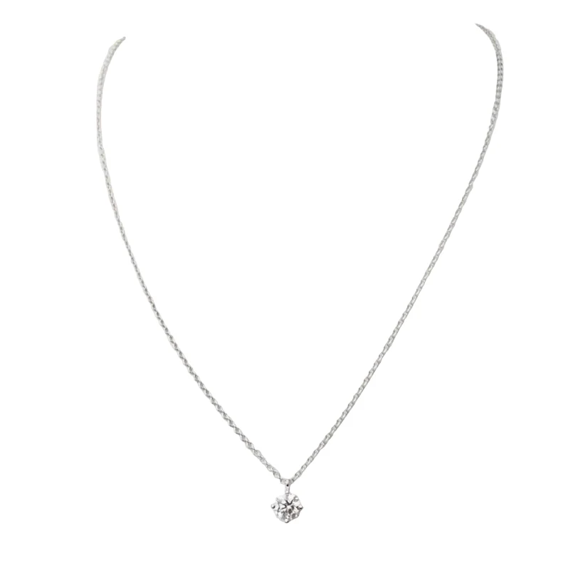 Collier Pendentif en or blanc et diamant