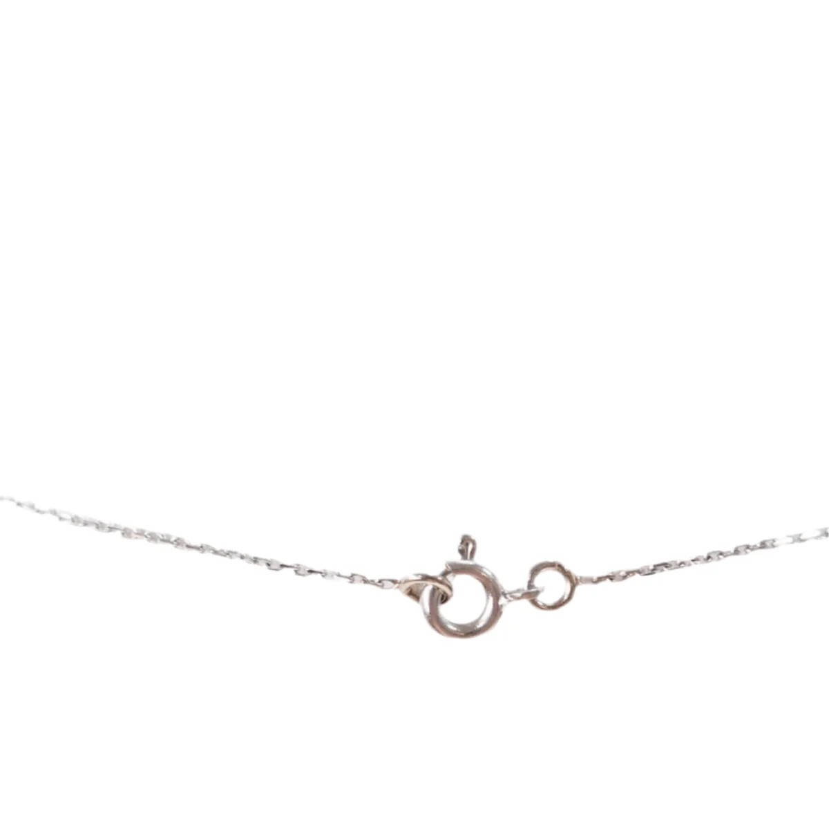Collier solitaire en or blanc et saphir - Image 3
