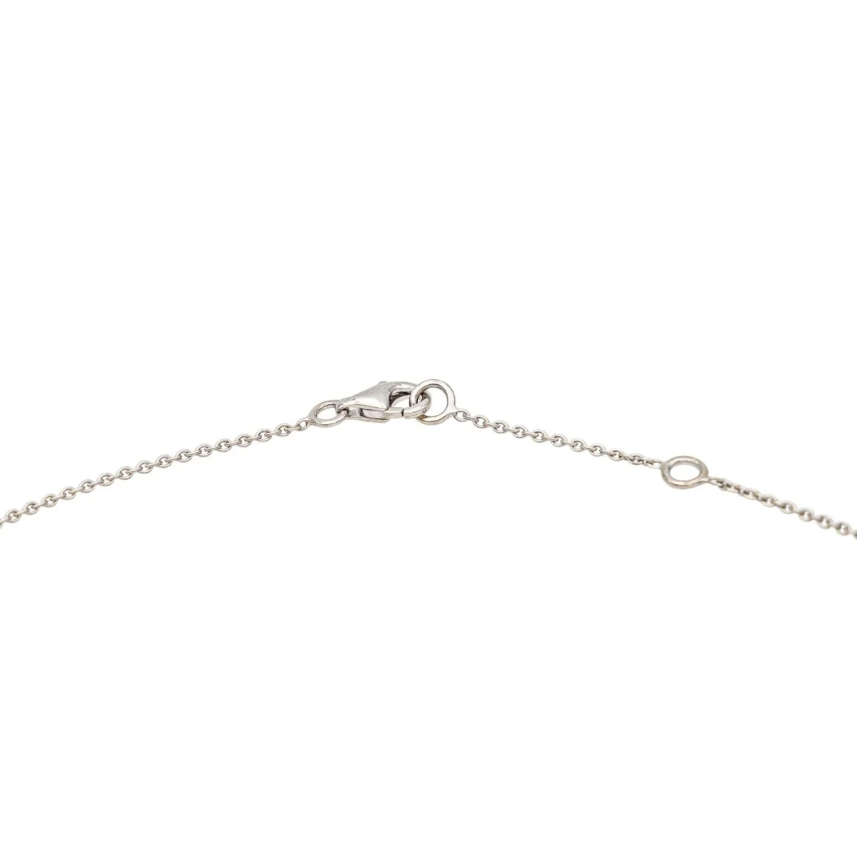 Collier Solitaire en or blanc et diamant - Image 4