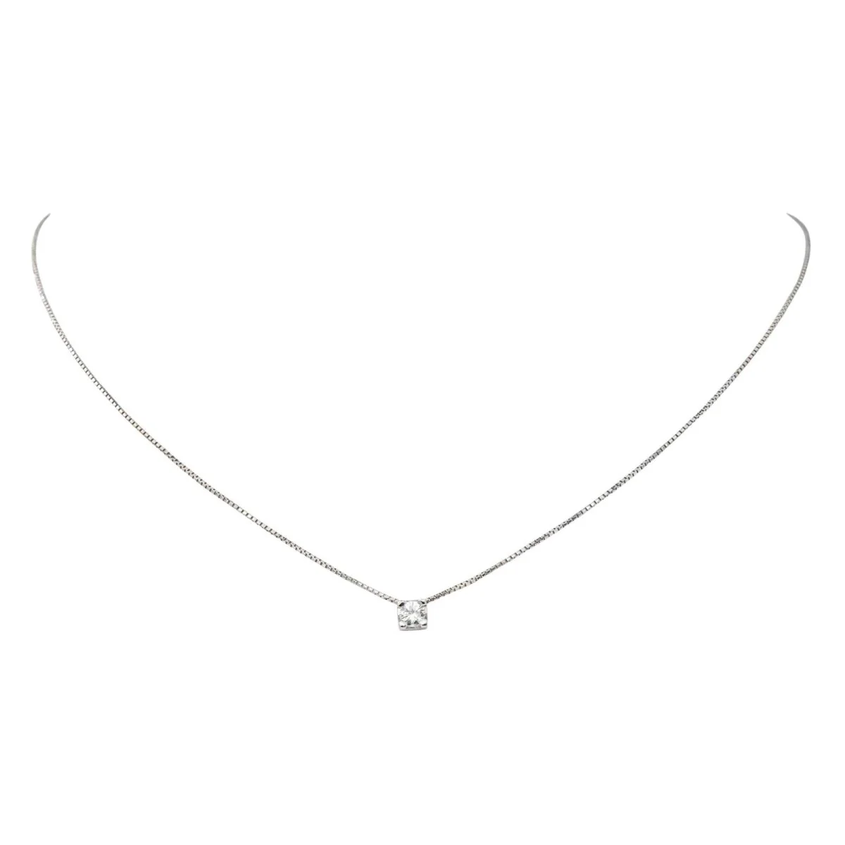 Collier Maille en or blanc et diamant