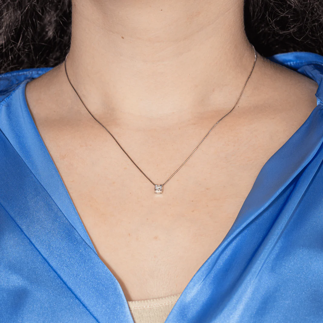 Collier Maille en or blanc et diamant - Image 2