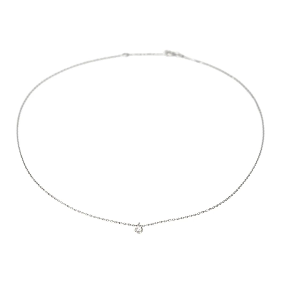 Collier Pendentif en or blanc et diamant - Image 4