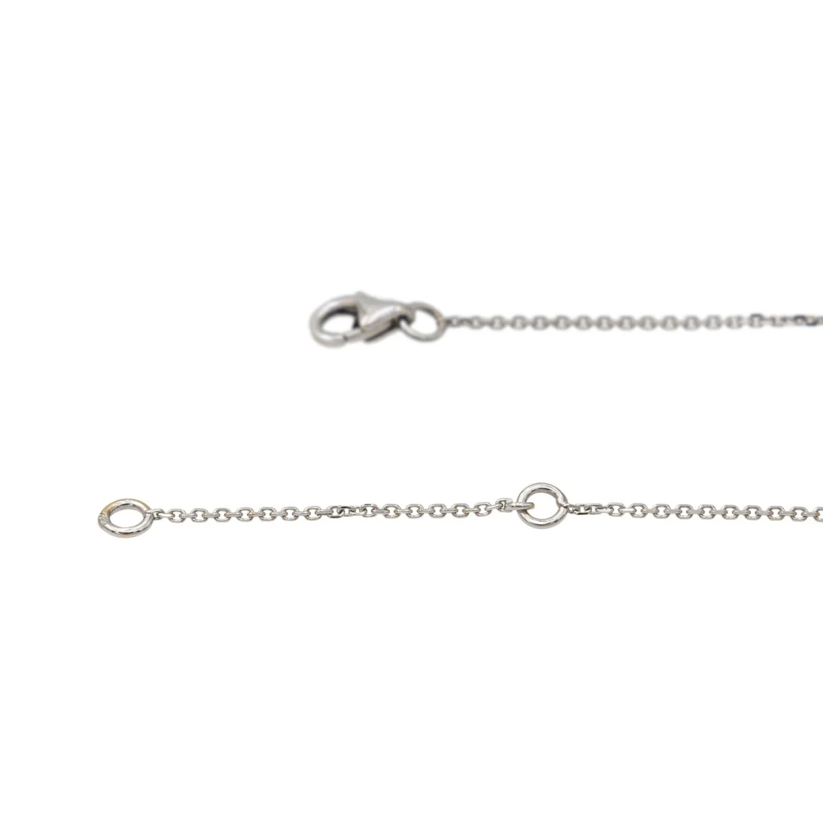 Collier Solitaire en or blanc et diamant - Image 6