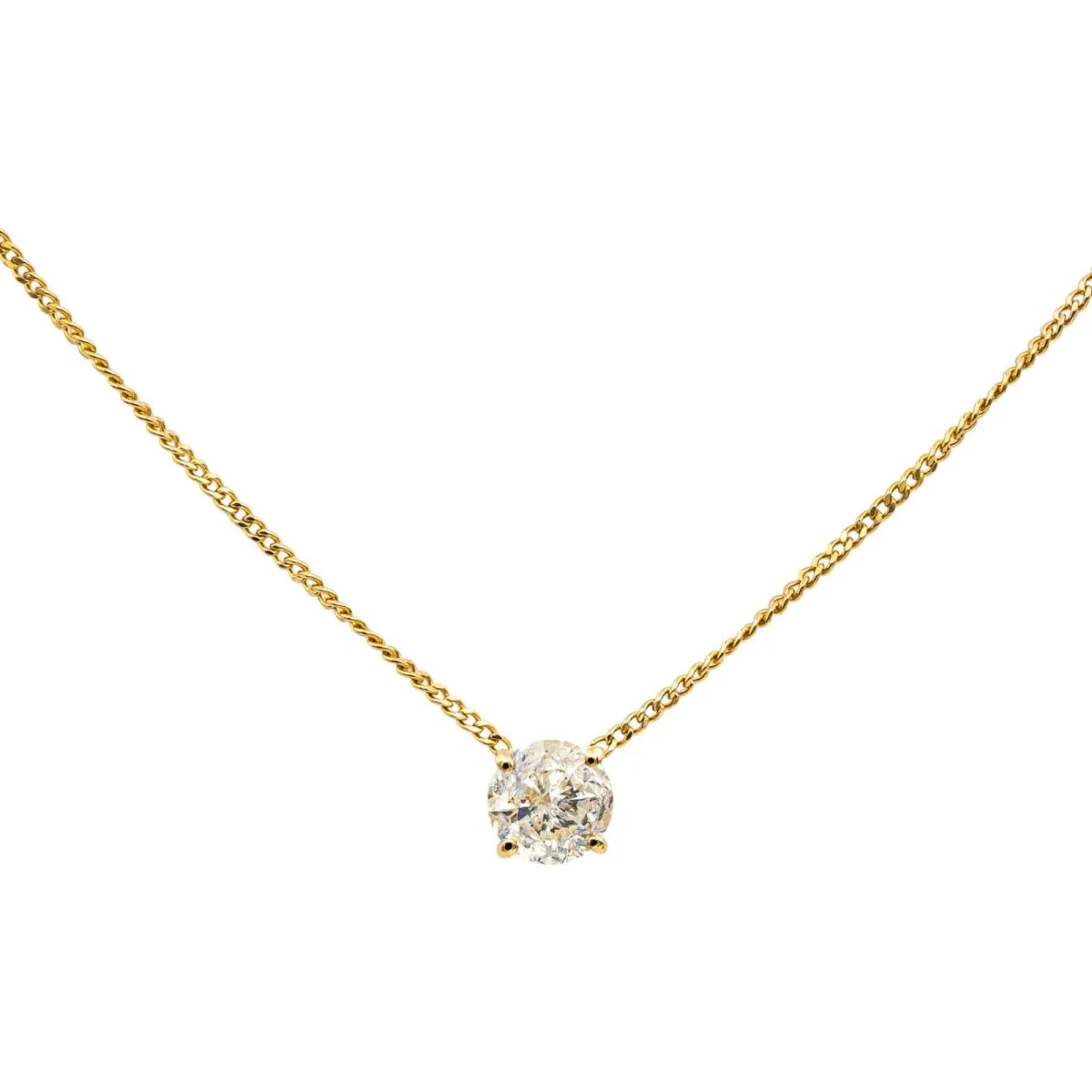 Collier Pendentif en or jaune et diamant - Image 3
