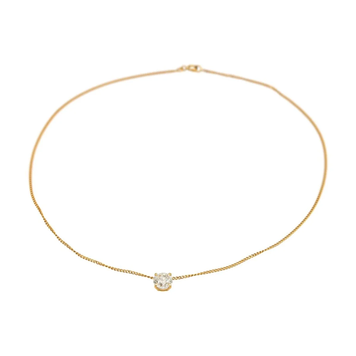 Collier Pendentif en or jaune et diamant - Image 4