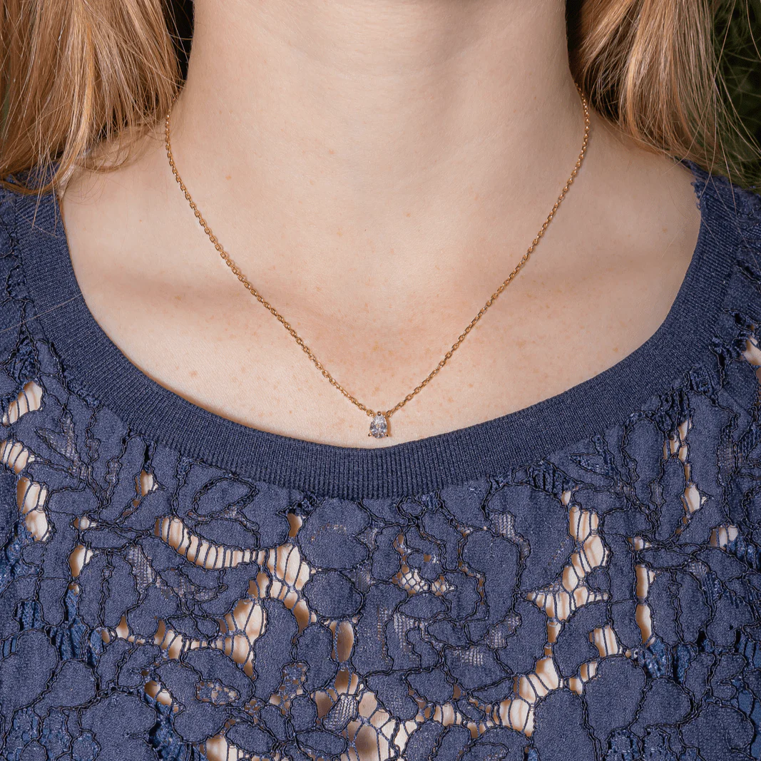 Collier Chaîne en or rose et diamant - Image 2
