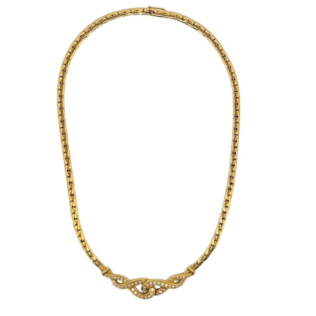 Collier Maille en or jaune et diamants