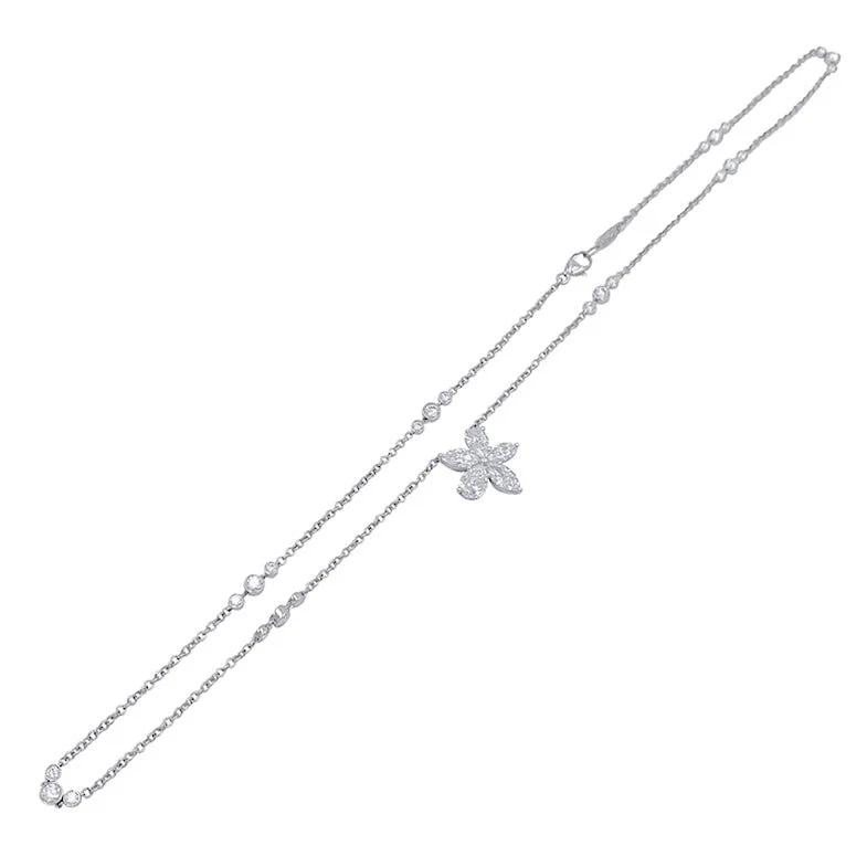 Collier Tiffany & Co., "Victoria, pendentif en corolle de fleur", platine, diamants - Image 5