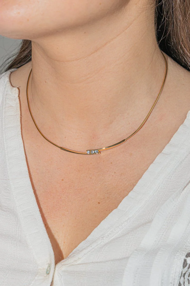 Collier Trilogie Or jaune Diamant - Image 2