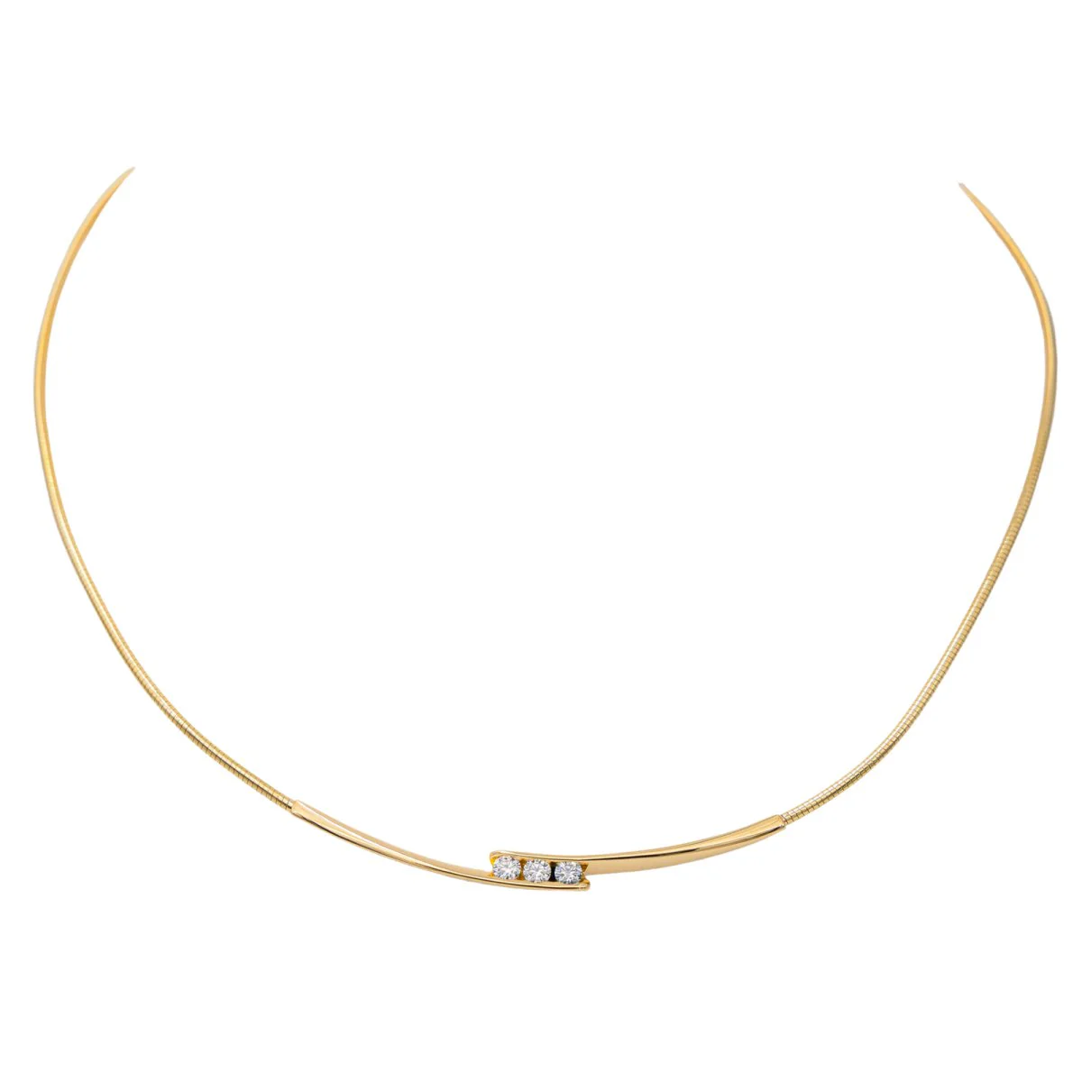 Collier Trilogie Or jaune Diamant - Image 3