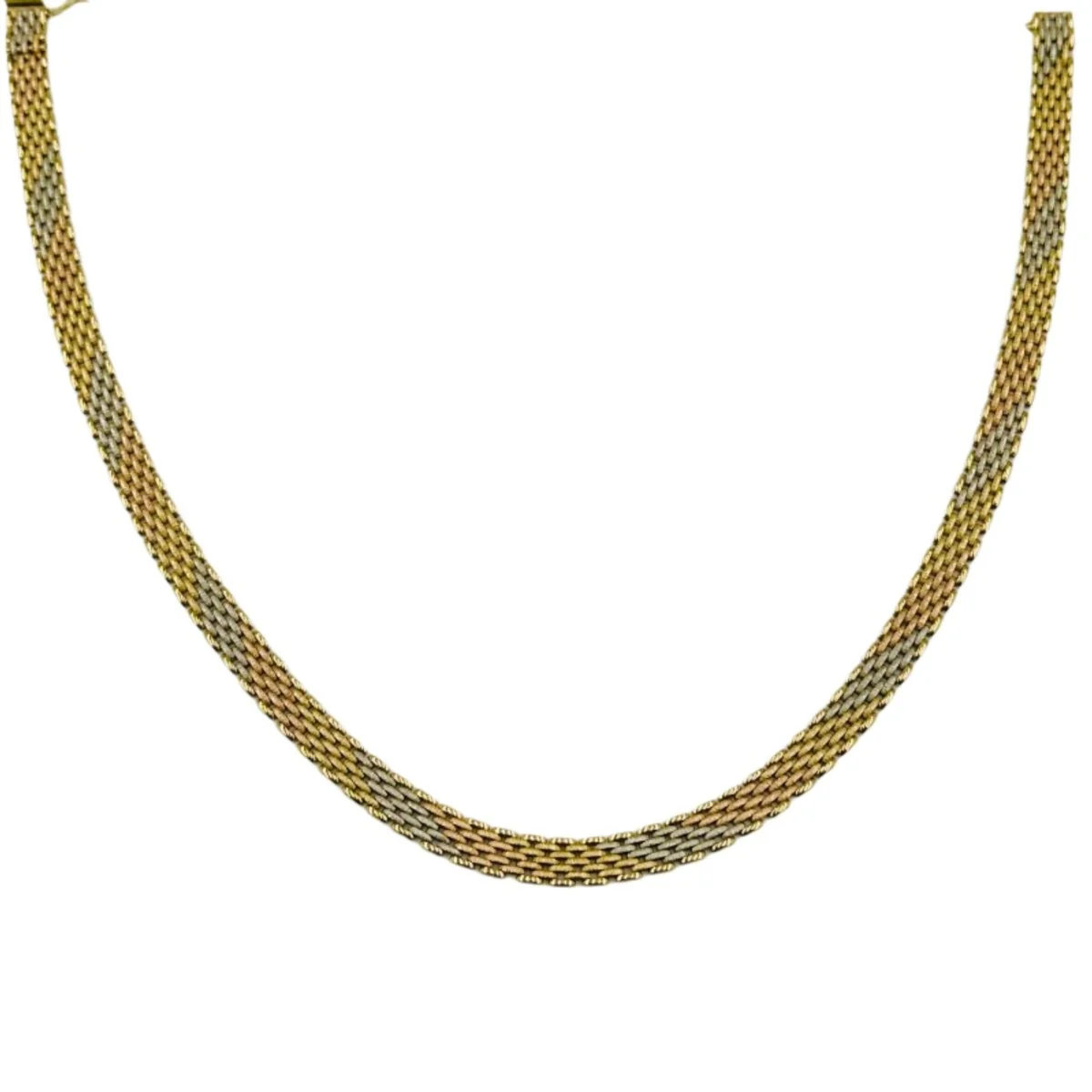 Collier Maille en or jaune, or blanc et or rose - Image 3