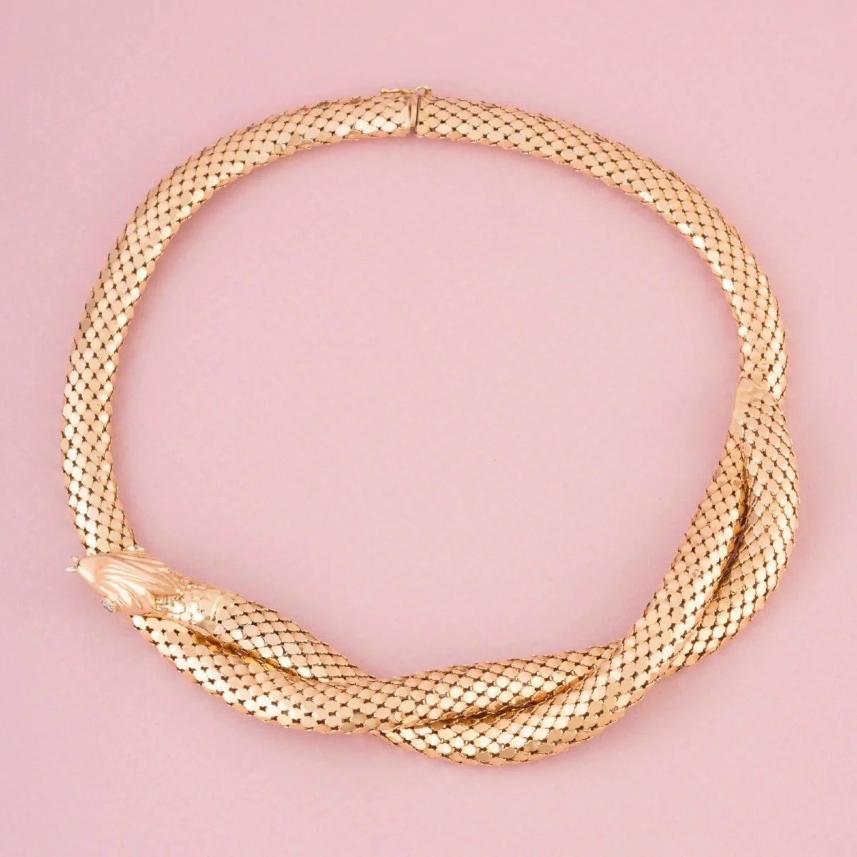 Collier Tubogas en or jaune et diamants - Image 3