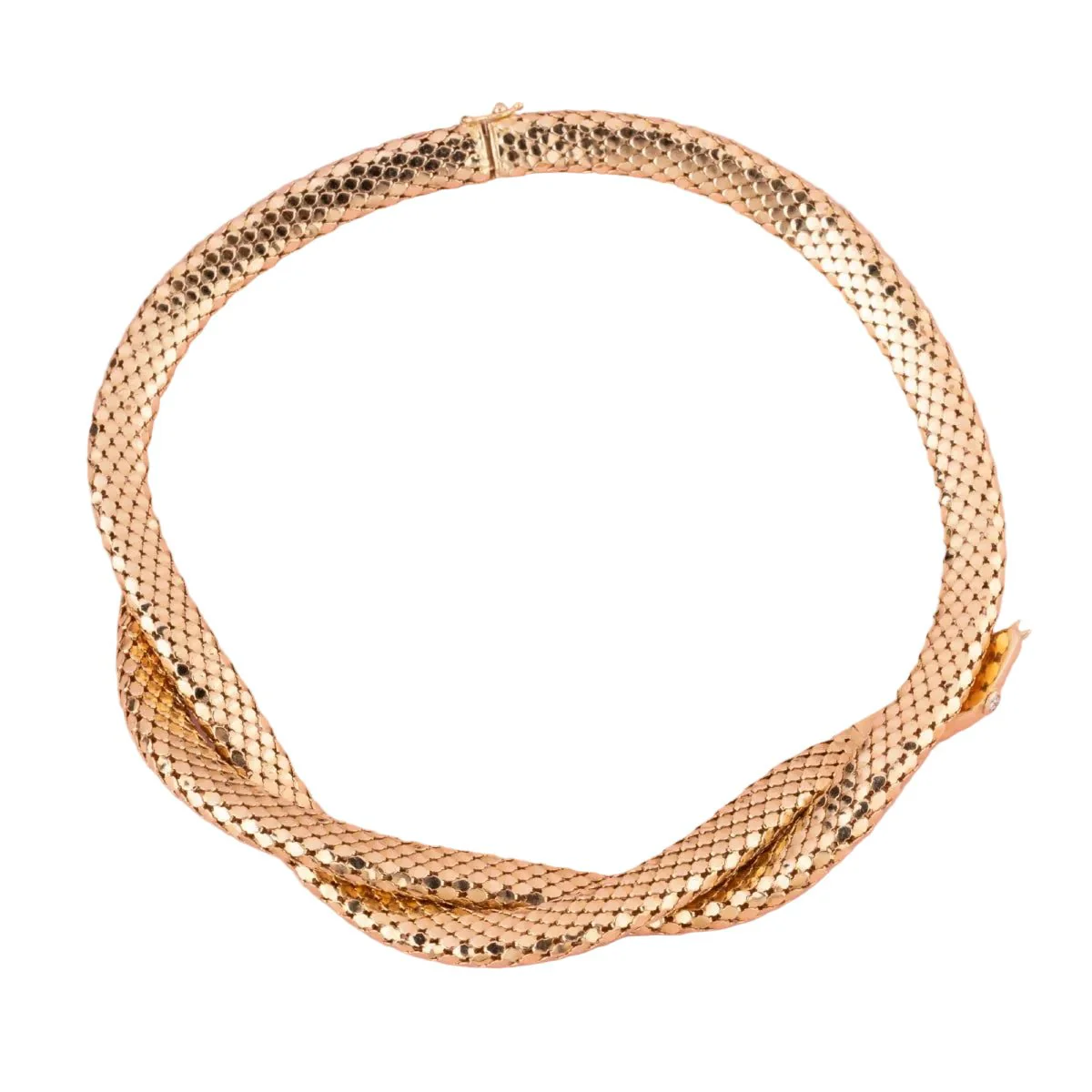 Collier Tubogas en or jaune et diamants - Image 9