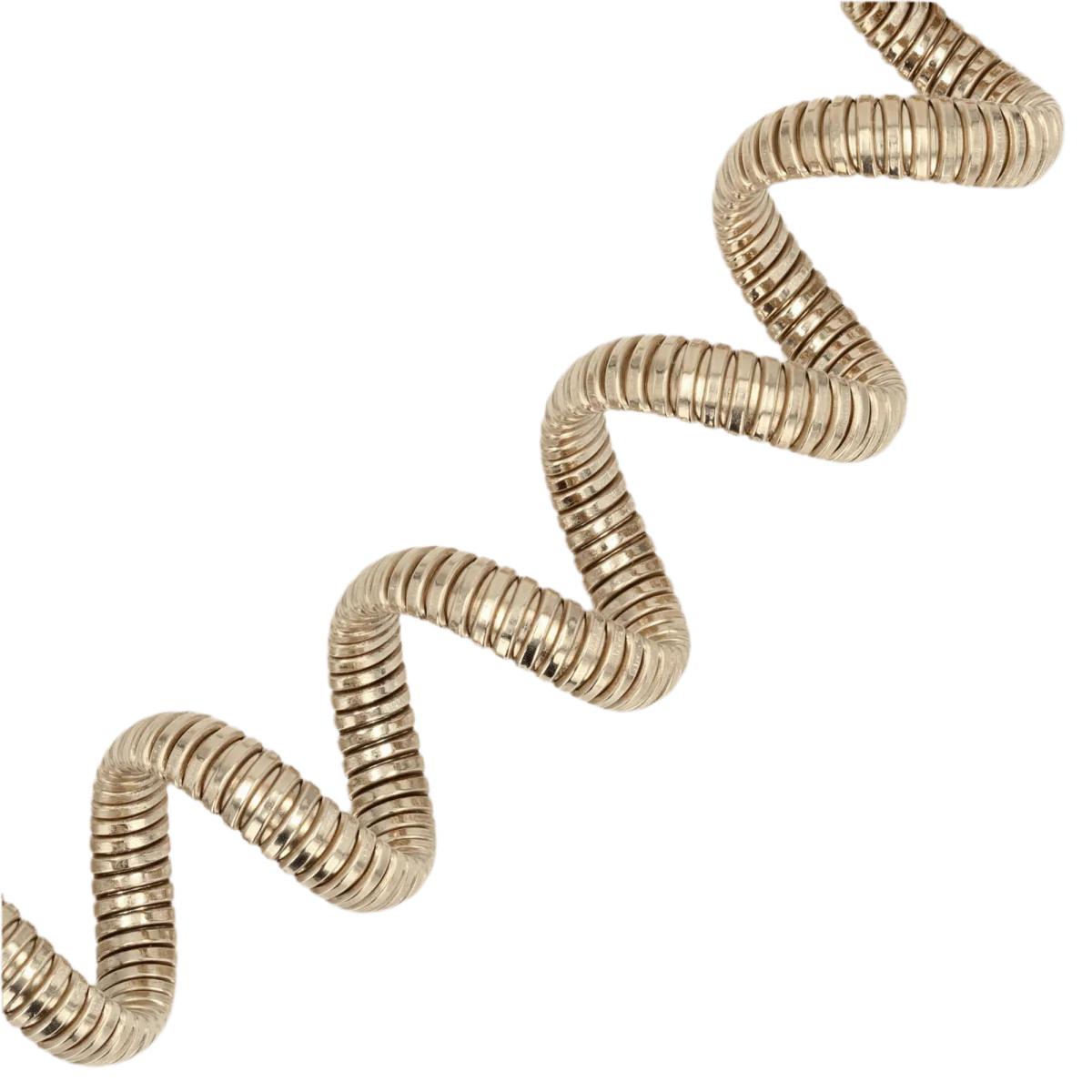 Collier Tubogas spirale en vermeil. - Image 4