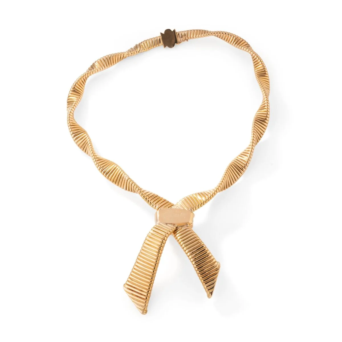 Collier Tubogas négligé en or jaune et diamants - Image 5