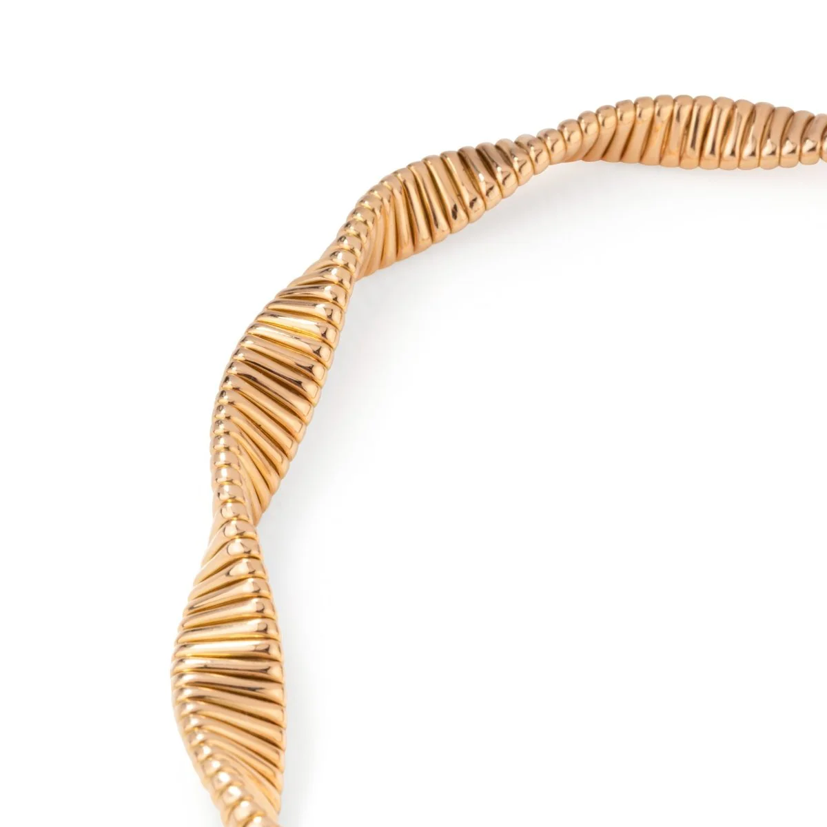 Collier Tubogas négligé en or jaune et diamants - Image 6