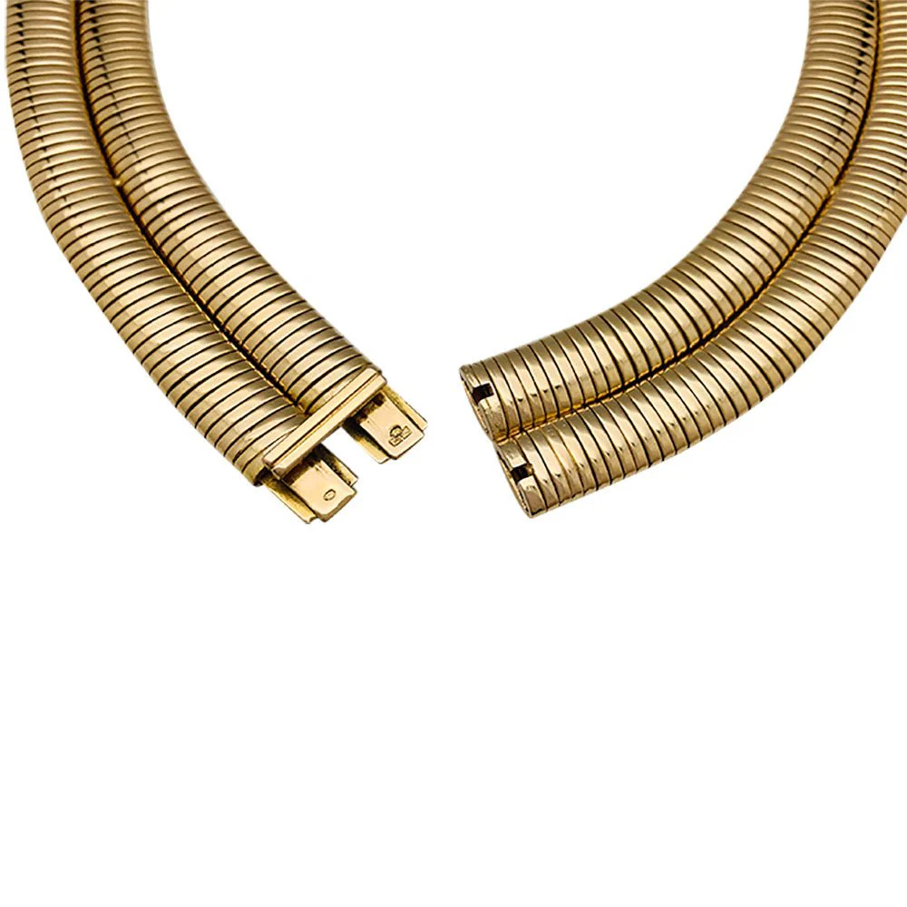 Collier, "Tubogas", or jaune - Image 2