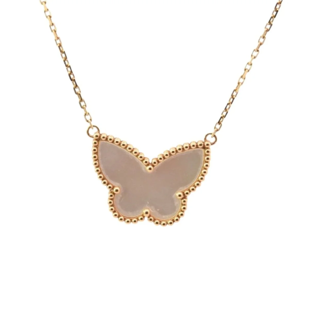 Collier VAN CLEEF & ARPELS "Sweet Butterflies" en or jaune et nacre