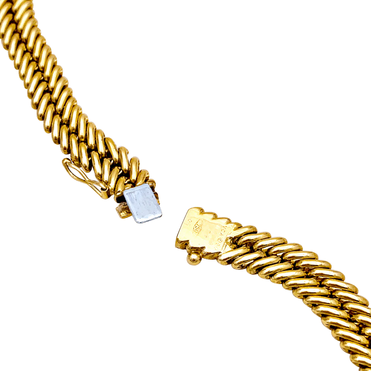 Collier Draperie VAN CLEEF & ARPELS en or jaune, saphir et diamants - Image 4