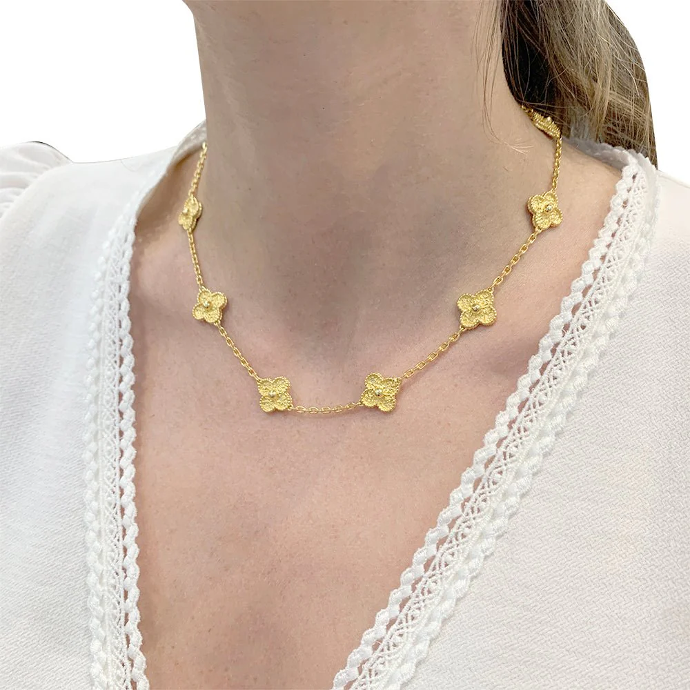 Collier Van Cleef & Arpels, "Vintage Alhambra", or jaune. - Image 2