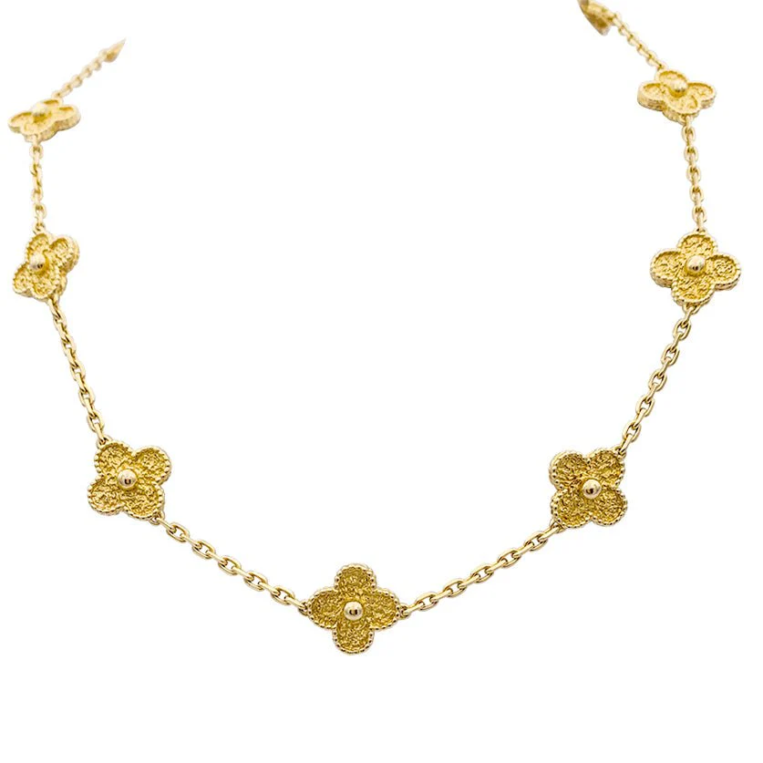 Collier Van Cleef & Arpels, "Vintage Alhambra", or jaune. - Image 3