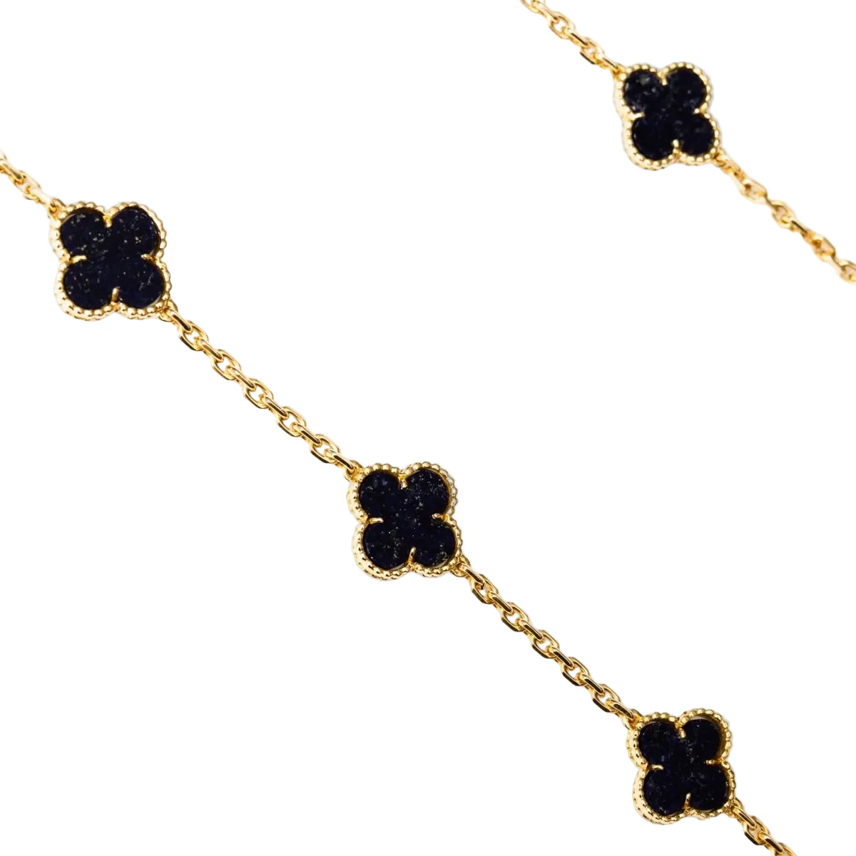 Collier VAN CLEEF & ARPELS "Vintage Alhambra" en or jaune et lapis-lazuli - Image 4